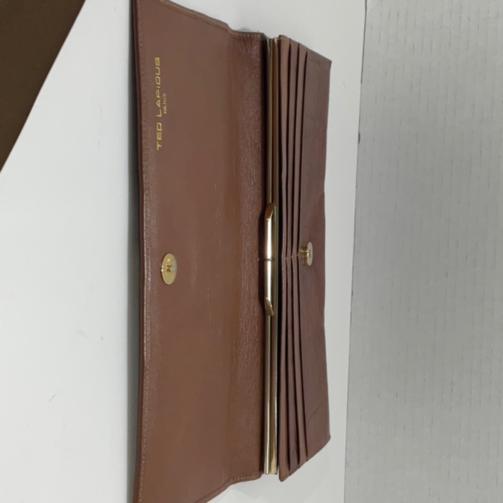 TED Lapidus clutch/wallet Brown Leather - Picture 6 of 15